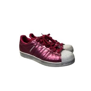 Adidas Superstar Metallic Pink White Women's Sneakers Shoes 8.5 AQ2868
